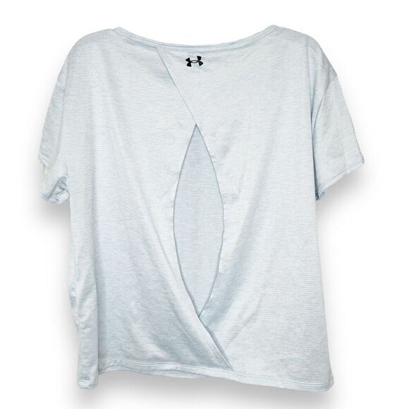 Under Armour Women's Open Back Sport Top, Light Blue, Short Sleeve Size Small SM - Picture 5 of 8